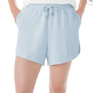 Light Blue Women's Shorts With Pockets